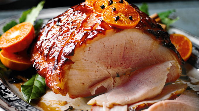 gammon with orange glaze