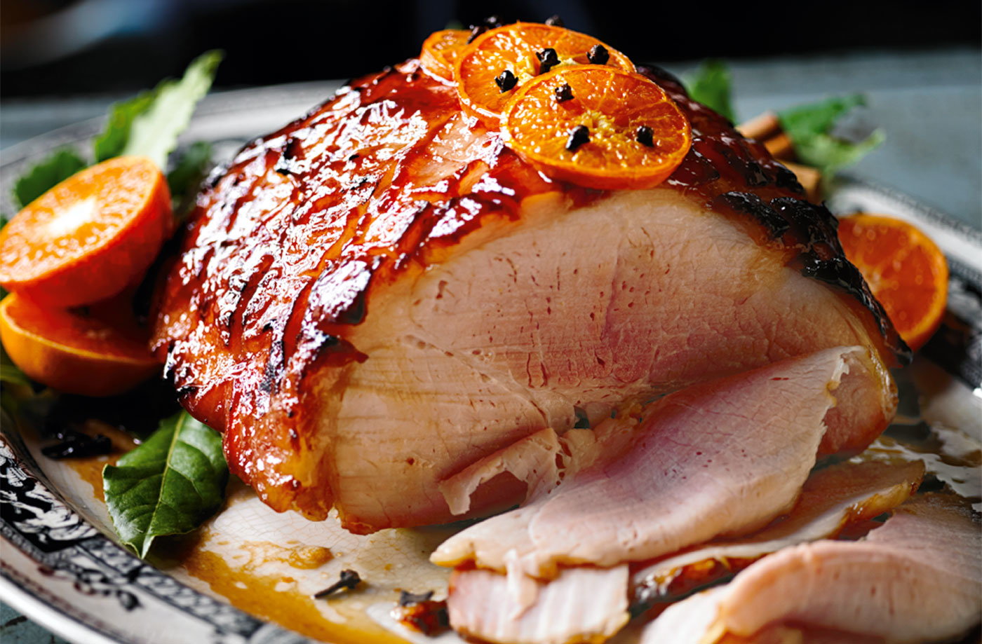 gammon with orange glaze