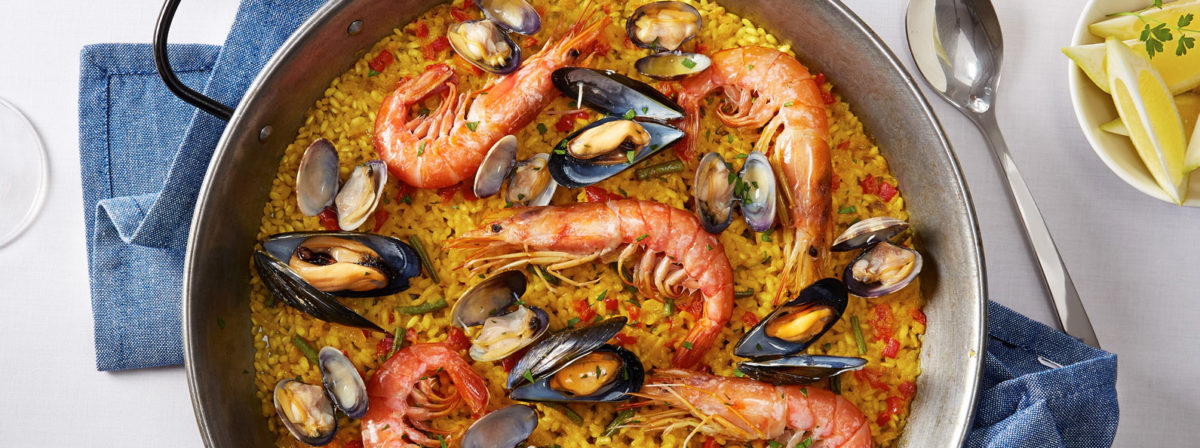 photo with seafood paella