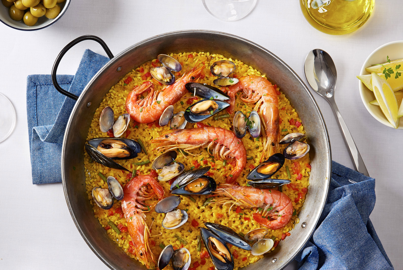 photo with seafood paella