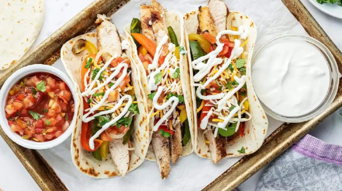 photo with chicken fajitas