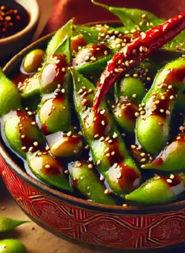 Πικάντικο Edamame με Σκόρδο και Τζίντζερ